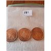 Image 4 : 3 -1oz Copper Bouillon Coins .999 pure All 3 are "Liberty or Death"