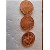 Image 1 : 3 - 1oz Copper Bouillon coins .999 pure All 3 have "Bit Coin" failure logos you don't our it if you 