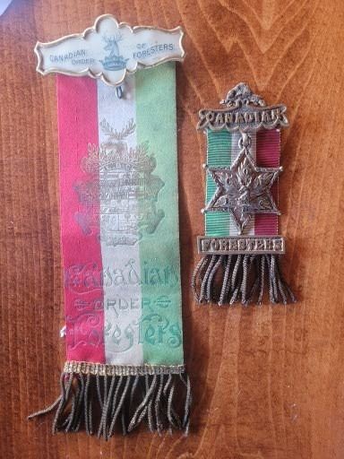 Forrestry Ribbons 2 Turn of the Century Canadian Order of Foresters Ribbons Originally ...