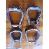 Image 1 : 4 Different stirrups All old made of leather and wood Great for display or for re-purpose All in goo