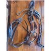 Image 1 : Leather bridle and pair of spurs Some sterling bands Spurs are not marked