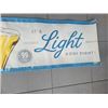 Image 2 : Shiner Light Blonde Beer Advertising banner sign is 4" long x 18"tall Newer never used as product ha