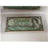 Image 2 : Three 1954 $1 bills, one is replacement