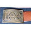 Image 3 : 36” LONG LEATHER VINTAGE LEE BELT WITH ORIGINAL BUCKLE