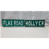 Image 4 : 2 Street signs - "Holly Cres" & "Flax Rd" - 18"x6"