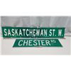 Image 1 : 2 Street signs - "Chester Rd" & "Saskatchewan St. W"