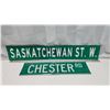 Image 3 : 2 Street signs - "Chester Rd" & "Saskatchewan St. W"