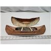 Image 3 : 2 Mini birch bark canoes