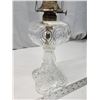 Image 2 : Fine detailed, Bullseye pattern glass #2 coal oil lamp - w/e chimney