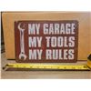 Image 1 : "My Garage, My Tools" tin sign