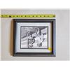 Image 1 : Bernie Brown Print - Potty Break - 9" x 11" Double matted with grey barnwood frame