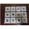 Image 3 : Lot of 12 Canadian George V Silver 10 Cents. Includes 1916, 1917, 1918, 1919, 1920, 1921, 1929, 1931