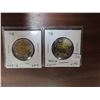 Image 1 : Lot of 2 World War I and World War II Commemorative Toonies. Includes 2017 Vimy Ridge Centennial & t