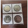 Image 1 : Lot of 4 Calgary Stampede Trade Dollars. Includes 1975, 1976, 1977 & 1982. BU.