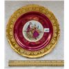 Image 1 : Romantic man & woman 10" decorative plate Heavy gold trim