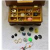 Image 1 : Wooden jewelry box - earring misc.