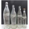 Image 2 : Set of 4 Coca-Cola bottles various sizes