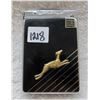 Image 1 : 1940's Enamel Art Deco Cigarette case with lighter on end leaping stag