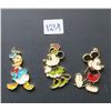 Image 2 : Walt Disney enamel pendants - Mickey Mouse Minnie Mouse Donal Duck