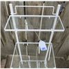 Image 2 : Bathroom vanity stand NOS original box glass shelves 36" tall powder coated