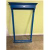 Image 1 : Pool Cue holder - From original Canwood pool hall,  oak under blue paint- 62"x35"