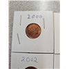 Image 2 : Lot of four Canadian pennies 1¢ 2000, 2001, 2002, 2003