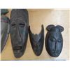Image 2 : Lot of art carved painted wood masks