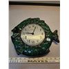 Image 1 : Blue Mountain pottery fish clock - battery op