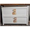 Image 1 : Child's headboard / footboard with vintage decals