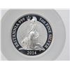Image 3 : 2014 Great Britain - Britannia 5oz 10 pounds, silver proof coin - PF69  No. 562 - in nice wooden cas