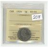 Image 1 : 1924 ICCS graded, Canadian 5 cent coin - AU55