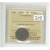 Image 1 : 1925 ICCS graded, Canadian 5 cent coin - F12