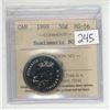 Image 1 : 1999 ICCS graded, Canadian 50 cent coin - MS66