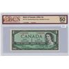 Image 1 : 1954 BCS graded, Canadian 1 dollar bill - Beattie/Rasminsky - L/Y 1942686 - UNC50