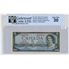 Image 1 : 1954 GWC graded, Canadian 5 dollar bill - Bouey/Rasminsky - S/X 6499537 - VF30