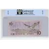 Image 2 : 1989 GWC graded, Canadian 10 dollar bill - Bonin/Thiessen - BDY 7305078 - UNC50