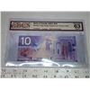 Image 1 : 2001 BCS graded, Canadian 10 dollar bill - Knight/Dodge - FEM 78888539 - UNC63