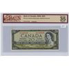 Image 1 : 1954 BCS graded, Canadian 20 dollar bill - Beattie/Rasminsky - D/W 1147628 - VF35