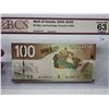 Image 2 : 2004 BCS graded, Canadian 100 dollar bill - Jenkins/Dodge - BKJ 6309113 - UNC63