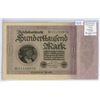 Image 1 : Germany – Weimar Republic. 1923 100,000 Mark Reichsbanknote. VF.