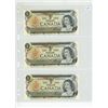 Image 1 : Lot of 3 Consecutive Serial Number 1973 $1 notes. Lawson-Bouey signatures. AAH Prefix. Serial Number