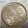 Image 2 : U.S. 1921 Morgan Silver Dollar. Philadelphia Mint AU-50. Lustrous.