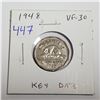 Image 1 : 1948 5 Cents. Key Date. VF-30.