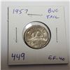 Image 1 : 1957 Bug Tail 5 Cents. There is a small Die Chip on the end of the beaver’s tail that looks