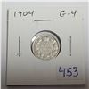 Image 1 : 1904 Silver 10 Cents. G-4.