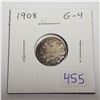 Image 1 : 1908 Silver 10 Cents. G-4.