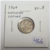 Image 1 : 1909 Victorian Leaves Silver 10 Cents. VG-8.