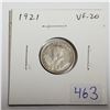 Image 1 : 1921 Silver 10 Cents. Can’t afford a 1921 5 Cents? You can afford this. VF-20.