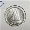 Image 3 : 1949 Doubled 19 in Date Silver 10 Cents. EF-40.