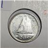 Image 3 : 1950 Doubled 19 in Date Silver 10 Cents. EF-40.